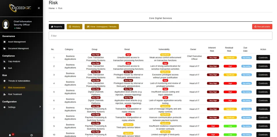ExceedGRC risk management